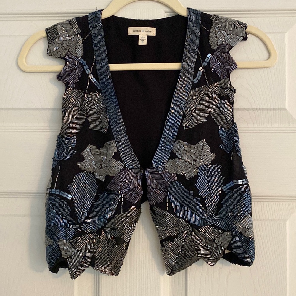 Silence + Noise beaded vest SMALL